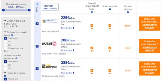 trouvez la meilleure assurance au meilleur prix grâce à notre comparateur d'assurance gratuit. comparez facilement les offres des assureurs en quelques clics et économisez sur votre prime d'assurance. faites le choix qui vous convient le mieux !