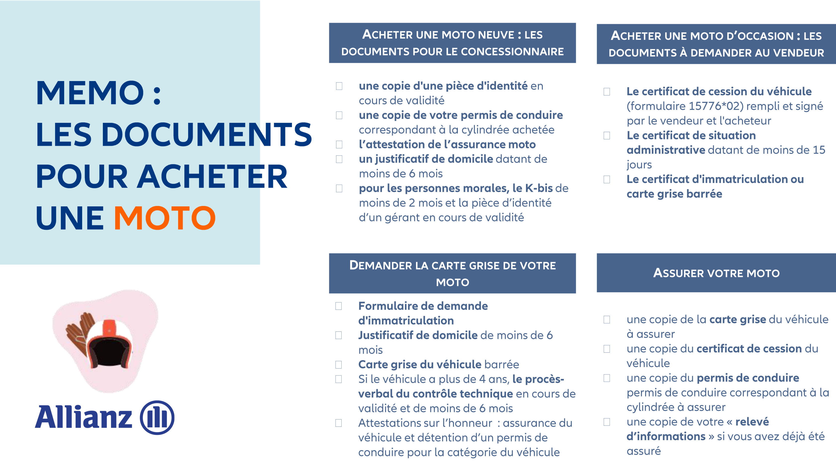 découvrez les offres d'allianz pour l'assurance moto en 2024. protégez votre véhicule avec des solutions adaptées à vos besoins, incluant des garanties complètes, une assistance 24/7 et des tarifs compétitifs. obtenez un devis personnalisé dès aujourd'hui!